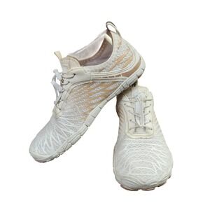 HF White Rose Gold Barefoot Water Shoes Minimalist Swim Sneakers Mens 4 Womens 6